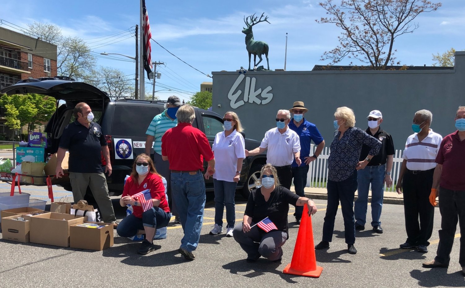 New York Elks Lodge No. 1 hosts collection drive for Our Lady of Peace